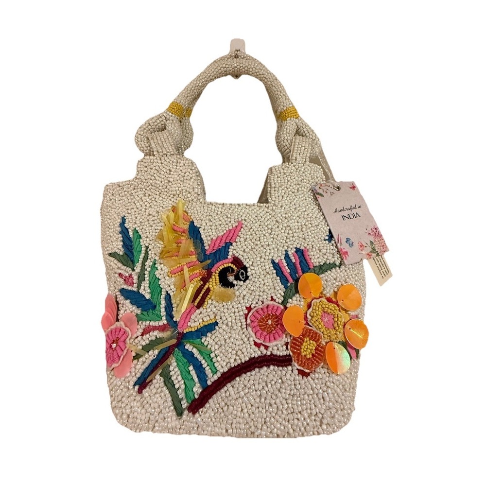 New Release Handcrafted in India Multicolor Tropical Bag Satchel Viral TikTok